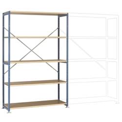 Manuflex RP1029.0001 základní modul regálu oddělení , (š x v x h) 1220 x 2000 x 800 mm, ocel, dřevěná podlaha, šedá, zelená