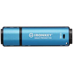Kingston IronKey Vault Privacy 50 Series USB flash disk Retail 32 GB černá/modrá IKVP50/32GB USB 3.2 (Gen 1x1)