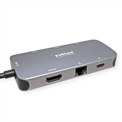 Roline USB-C® dokovací stanice Vhodné pro značky (dokovací stanice pro notebook): univerzální napájení USB-C®