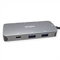 Roline USB-C® dokovací stanice Vhodné pro značky (dokovací stanice pro notebook): univerzální napájení USB-C®