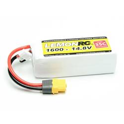 LemonRC 15715 akupack Li-Pol (modelářství), 14.8 V, 1600 mAh, články 4, 35 C, Softcase, XT60