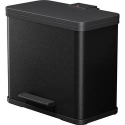 Hailo öko duo plus L 6302600 odpadkový koš, 26 l, ocelový plech, (d x š x v) 470 x 470 x 430 mm, černá, otevírání pedálem, 1 ks