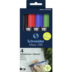 Schneider Schreibgeräte Whiteboard-Marker Maxx 290 4er Etui sortiert, 3+1 Aktion 129084 popisovač na bílé tabule 1 ks