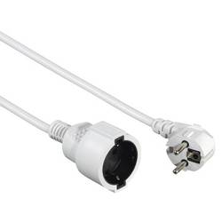 Hama 00047864 napájecí prodlužovací kabel, bílá, 2 m, S průchodkou chránící proti zlomení
