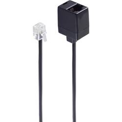 Shiverpeaks telefonní kabel [1x RJ11 zástrčka 6p4c - 1x RJ11 zásuvka 6p4c] 6 m černá