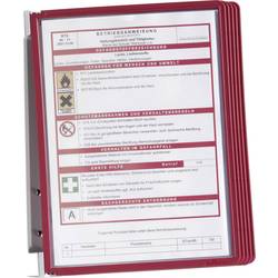 Durable nástěnný držák pohledové tabule VARIO WALL 5 - 5551 červená DIN A4 Počet dodaných průhledných tabulek 5