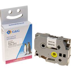 G&G 14954 kompatibilní náhradní Brother TZe-241 Barva pásky: bílá Barva písma: černá 18 mm 8 m