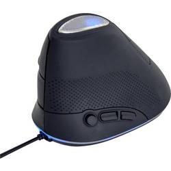 Gembird MUS-ERGO-03 optická ergonomická myš, přenos kabelový, 6 tlačítko, 800 dpi, 1600 dpi, 2400 dpi, 3200 dpi, šedá