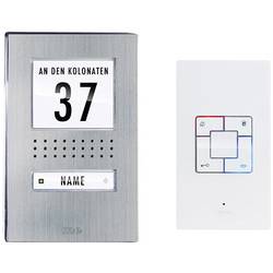 m-e modern-electronics ADV 1141 kabelový domovní telefon kompletní sada, nerezová ocel, bílá, 41165