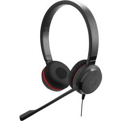 Jabra Evolve 20 Sluchátka On Ear kabelová, 4999-823-369, stereo, černá, Potlačení hluku, Redukce šumu mikrofonu