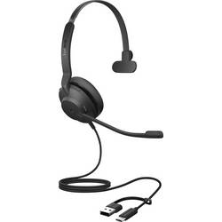 Jabra Evolve2 30 SE Sluchátka On Ear kabelová, 23189-899-779, mono, černá, Redukce šumu mikrofonu, Potlačení hluku