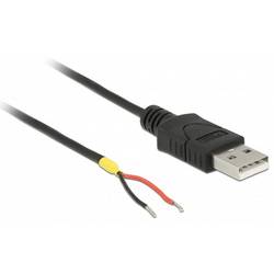 Delock USB kabel USB 2.0 USB-A zástrčka, Otevřené konce kabelu 1.50 m černá 85664