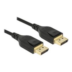 Delock DisplayPort kabel Konektor DisplayPort 1 m černá 85658 pozlacené kontakty, kroucený , třížilový stíněný, 4K UHD, 8K UHD Kabel DisplayPort