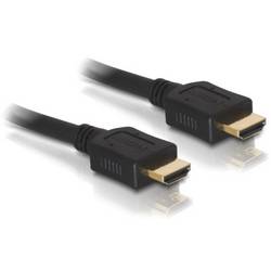 Delock HDMI kabel Zástrčka HDMI-A 3 m černá 84408 kulatý, stíněný, pozlacené kontakty, kroucený HDMI kabel
