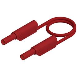 SKS Hirschmann MLS SIL WS 50/1 bezpečnostní měřicí kabely [lamelová zástrčka 4 mm - lamelová zástrčka 4 mm] 0.50 m;červená;1 ks