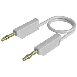 SKS Hirschmann MLN 100/2,5 WS měřicí kabel lamelová zástrčka 4 mm lamelová zástrčka 4 mm 1.00 m bílá 1 ks