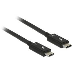 Delock Thunderbolt kabel Thunderbolt ™ (USB-C ®) zástrčka, Thunderbolt ™ (USB-C ®) zástrčka 0.50 m černá 84844 Thunderbolt™ kabel