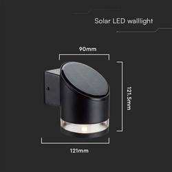 V-TAC VT-1138 10384 venkovní solární nástěnné osvětlení 1 W Barvy světla (LED svítidlo): teplá bílá