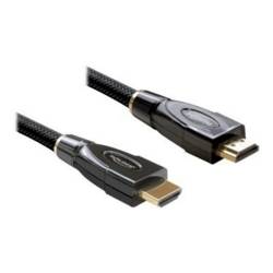 Delock HDMI kabel Zástrčka HDMI-A 5 m černá 82739 4K UHD, pozlacené kontakty, třížilový stíněný, kroucený HDMI kabel