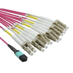 Value 21.99.1100 optické vlákno optické vlákno kabel [1x zástrčka MPO - 12x zástrčka LC] 50/125 µ 2.00 m