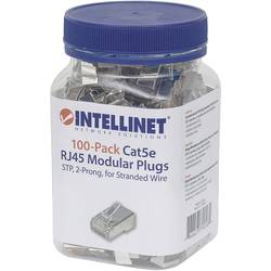 Intellinet Kabel Intellinet 100ks Cat5e modulární zástrčky RJ45 STP 2-bodový žíla kontakty pro dráty 100 adaptér pro nádobka 790581 krimpovací kontakt Počet