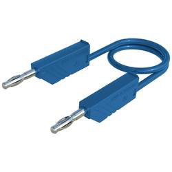SKS Hirschmann CO MLN SIL 100/1 měřicí kabel lamelová zástrčka 4 mm lamelová zástrčka 4 mm 1.00 m modrá 1 ks