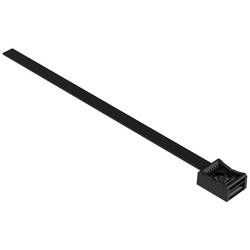 Hebotec HEBOTEC podstavec s lepicí páskou ke spojování, se soklem, k našroubování háčková a flaušová část (š x v) 7.5 mm x 150 mm černá 1 ks