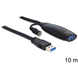 Delock USB kabel USB 3.0 USB-A zástrčka, USB-A zásuvka 10.00 m černá 83415