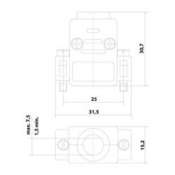HARTING 09 67 009 0443 09 67 009 0443 D-SUB pouzdro Pólů: 9 plast, pokovený 180 ° stříbrná 1 ks