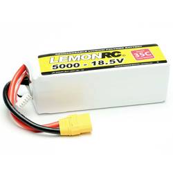 LemonRC 15738 akupack Li-Pol (modelářství), 18.5 V, 5000 mAh, články 5, 35 C, Softcase, XT90