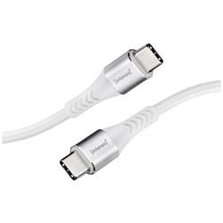Intenso USB kabel USB 2.0 USB-C ® zástrčka, USB-C ® zástrčka 1.50 m bílá látkový potah 7901002