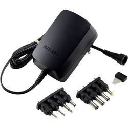 VOLTCRAFT VC-11258700 zásuvkový napájecí adaptér s redukcemi, nastavitelný, regulovatelné výstupní napětí, 3 V/DC, 4.5 V/DC, 5 V/DC, 6 V/DC, 7.5 V/DC, 9 V/DC,