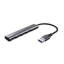 Trust Halyx-4-port 1 + 4 porty USB 3.1 Gen 1 hub tmavě šedá