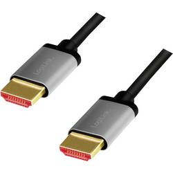 LogiLink HDMI AV kabel [1x HDMI zástrčka - 1x HDMI zástrčka] 1 m černošedá