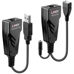LINDY Lindy 42674 moltiplicatore di rete Ricevitore e trasmettitore di rete Nero (100M USB 2.0 USB extender přes síťový kabel RJ45 100 m