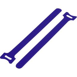 TRU COMPONENTS kabelový manažer na suchý zip ke spojování háčková a flaušová část (d x š) 310 mm x 16 mm modrá 20 ks