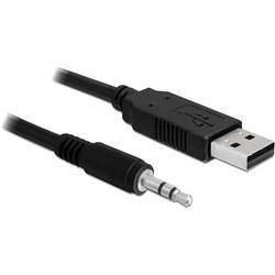 Delock USB kabel USB 2.0 USB-A zástrčka, Konektor jack 3,5 mm 1.80 m černá 83115
