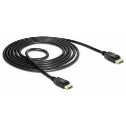 Delock DisplayPort kabel Konektor DisplayPort 1.5 m černá 85508 pozlacené kontakty, kroucený , třížilový stíněný, 4K UHD Kabel DisplayPort