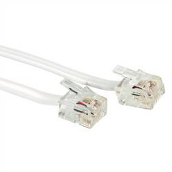 Value telefonní kabel [1x RJ12 zástrčka - 1x RJ12 zástrčka ] 6.00 m bílá