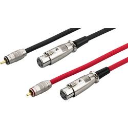 Monacor 0069060 cinch / XLR audio propojovací kabel [1x cinch zástrčka - 1x XLR zásuvka] 1.5 m červená/černá