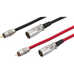 Monacor 0065320 cinch / XLR audio propojovací kabel [1x cinch zástrčka - 1x XLR zástrčka] 1.5 m červená/černá