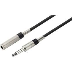 Monacor 0060730 jack audio prodlužovací kabel [1x jack zástrčka 6,3 mm (mono) - 1x jack zásuvka 6,3 mm (mono)] 6 m černá