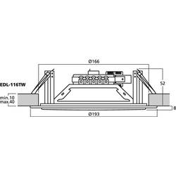 Monacor EDL-116TW ELA stropní reproduktor, 100 V, bílá, 1 ks