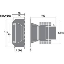 Monacor RBT-35SR páskový výškový reproduktor 12 W 7 Ω