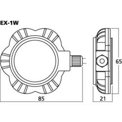 Monacor EX-1W reproduktor bez membrány 10 W 8 Ω černá, stříbrná 1 ks