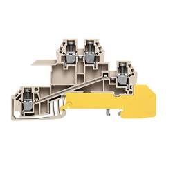 W-Series, Distributor terminal block for N rail, Rated cross-section: 2,5 mm², Screw connection, Direct mounting WDL 2.5/S/L/L/PE 1031100000-50 Tmavě