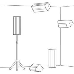 Monacor PAB-308/WS pasivní PA reproduktor 20 cm 8 palec 125 W 1 ks