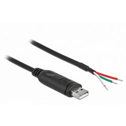 Delock USB kabel USB 2.0 USB-A zástrčka, Otevřené konce kabelu 0.5 m černá 63497