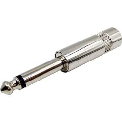 TRU COMPONENTS 1408828 jack konektor 6.35 mm zástrčka, rovná Pólů: 2 mono stříbrná 1 ks