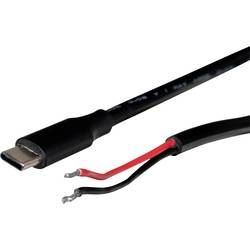 Joy-it Joy-IT Strom-Kabel 1 m Schwarz (K-1474) Napájecí kabel [1x USB 2.0 zástrčka C - 1x kabel s otevřenými konci] 1 m černá